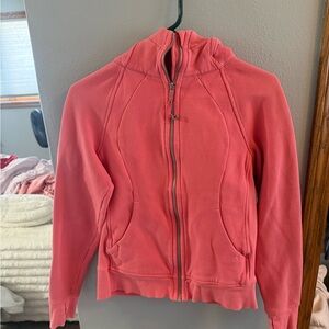 Coral Pink Lululemon Zip-Up Hoodie